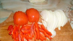 Пангасиус в фольге с овощами