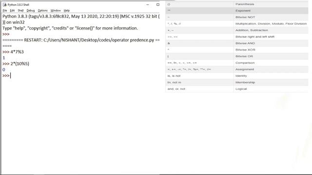 17 Python Basic Lecture 16 Operator Precedence and Associativity Expressions смотреть онлайн