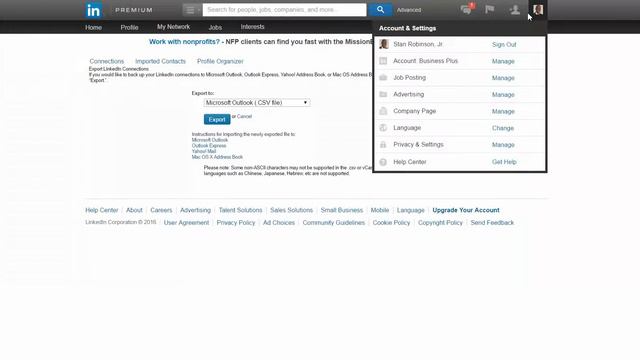 LinkedIn Export Connections & Data Archive 11 14 2016 2 40 36 PM смотреть онлайн