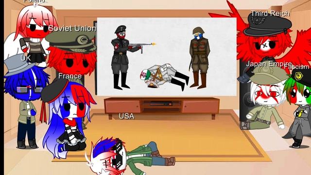 Countryhuman React To ww2 but it's sr pelo references countryhumans ( Gacha x Countryhuman )
