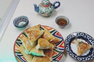 Зелёная самса.весенняя еда.