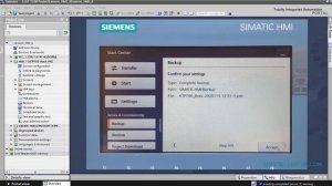Панели оператора SIEMENS, Ввод в эксплуатацию, загрузка проекта и сервисное обслуживание.