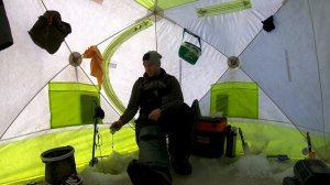 Испытание струбцины - ротатора для датчика эхолота Практик. Ловля корюшки 10.03.2023. Финский залив