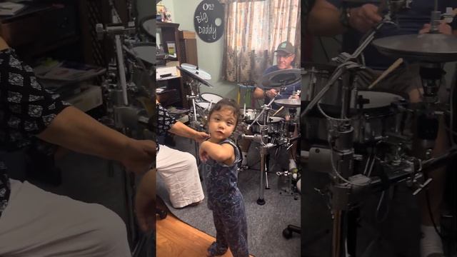 Groovy Generations Celeste Dances to Elvis with Grandpa on Drums! #celestedances