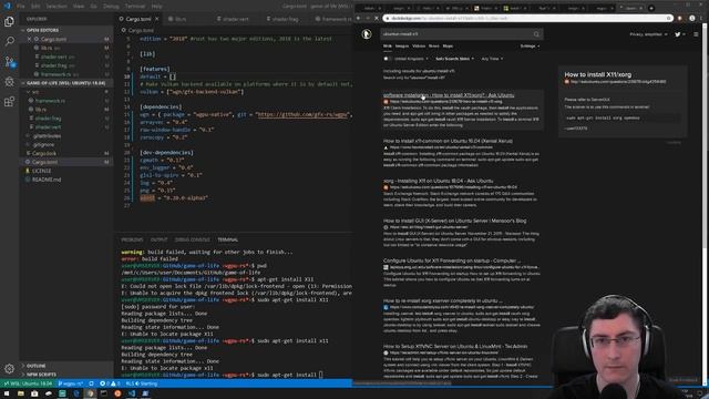 3D Game in Rust #2 - Try (and failed) to run a wgpu-rs tutorial смотреть онлайн