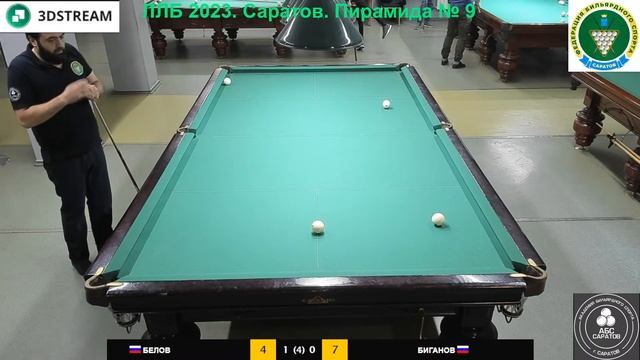 ЛЛБ 2023. Саратов. Пирамида №9 Полуфинал Белов С. - Биганов Л. Гандикап 9-7 смотреть онлайн