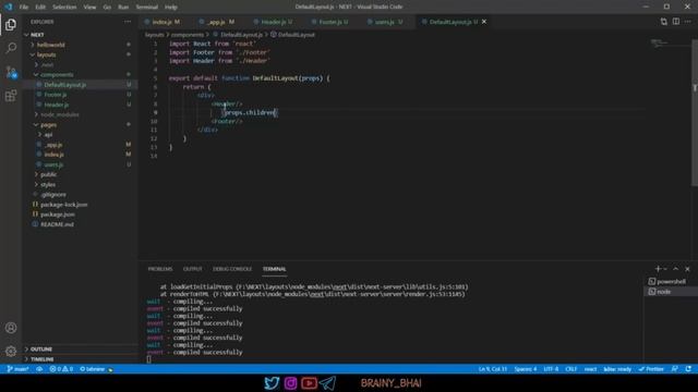 48. Layouts in Next JS Part II ll React JS full Playlist 2022 ll Brainy Bhai