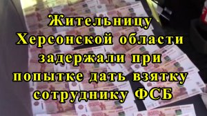 Жительницу Херсонской области задержали при попытке дать взятку сотруднику ФСБ