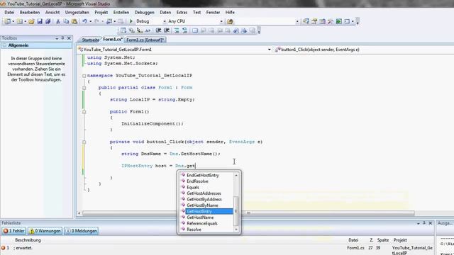C#: Get Local IP Address смотреть онлайн