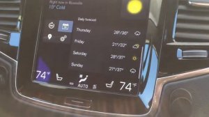 Checking weather is super easy on 2017 volvo Xc90