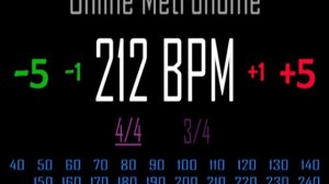 Metronomo Online - Online Metronome - 212 BPM 4/4