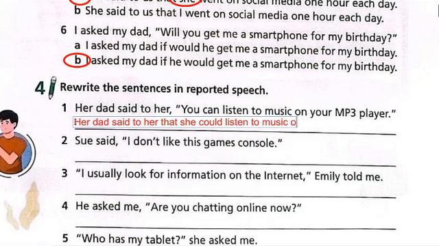 Tiếng Anh 8 Right On (Unit 6 Space & Technology) 6E Grammar (Câu Tường Thuật) Trang 89 смотреть онлайн