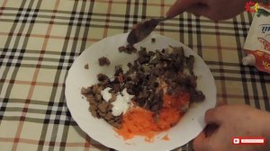 Салат с говяжьей печенью Домашняя еда Кухня Рецепты