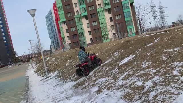 Электро квадроцикл GreenCamel. Дрифт, ночь и горки