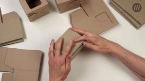 Сборка коробки крафт для кружки