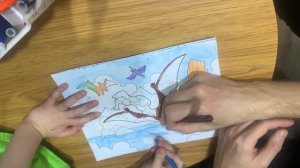 РАСКРАШИВАЕМ ДИНОЗАВРА РАМФОРИНХА