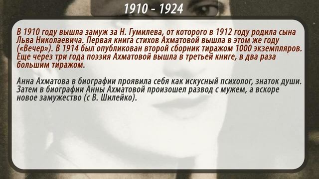 АННА АХМАТОВА биография. Краткая смотреть онлайн