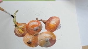 Рисуем ЛУК в КОРЗИНЕ ?акварель Елена Гридасова