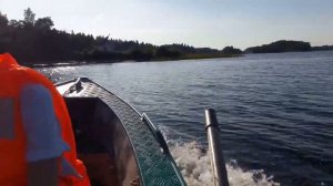 Прогулка по Селигеру на моторной лодке. Городомля Ру