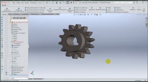 Создание шестерни в Solidworks, печать шестерни на 3D принтере.