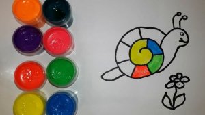 Рисуем с Детьми. Рисуем и Раскрашиваем Улитку.