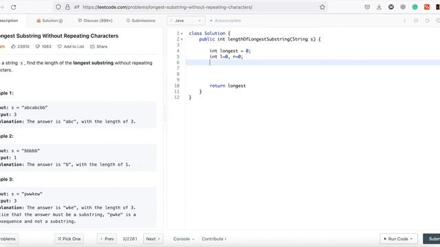 Sliding Window Technique - Leetcode 3. Longest Substring Without Repeating Characters (Arabic)