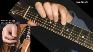HAVA NAGILA: Acoustic Guitar Lesson + TAB by GuitarNick