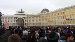 Флешмоб на Дворцовой площади СПБ