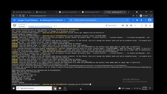 Learn to Earn Cloud Challenge: Essentials | Kubernetes Engine: Qwik Start смотреть онлайн