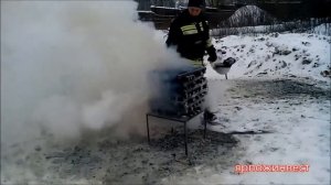 Испытания огнетушителей ОП 3 на полигоне Ярпожинвест