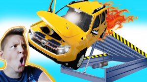 ДАСТЕР против РАМПЫ Тест на прочность в BeamNG DRive