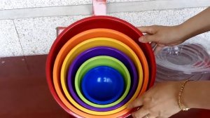 Colored Melamine Plastic Mixing Kitchen Bowls