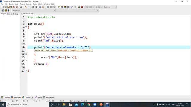 Reverse of an array without using temporary array | Basic Coding Question #11 | swap logic