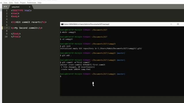 How to revert a Git Commit using git commands ? |Git Tutorial