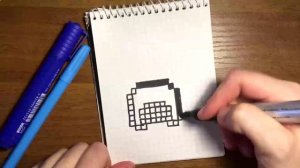 Как нарисовать ШЛЕМ ИЗ МАЙНКРАФТА по клеточкам - How to draw a helmet on the cel