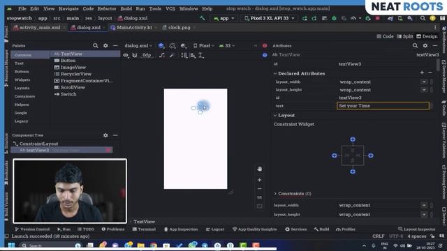 Stopwatch App Tutorial Using Kotlin - Android Studio Project