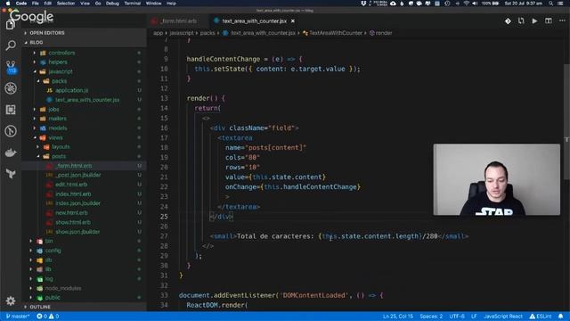 LIVE 016 - INCLUINDO COMPONENTES REACT EM UMA APLICAÇÃO RAILS