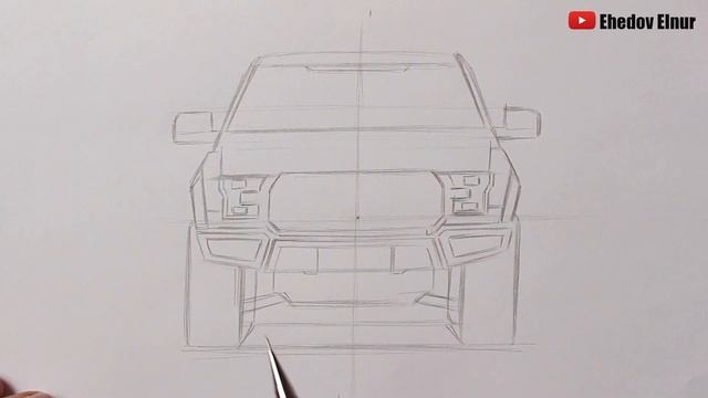 Как нарисовать машину Ford Raptor | Ehedov Elnur смотреть онлайн