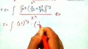 integrate (x+x^3)^1/3/x^4 | integral (x plus x cube) ka whole power 1/3 upon x power 4 |