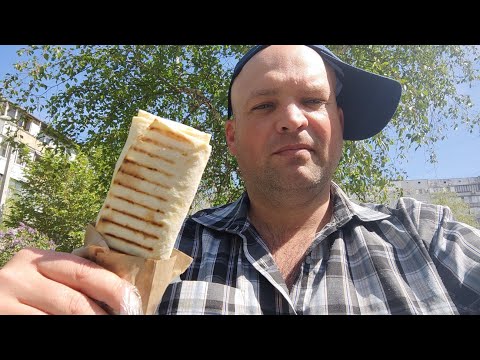 МУКБАНГ ШАУРМА с курицей/ОБЖОР шоколадные вафли