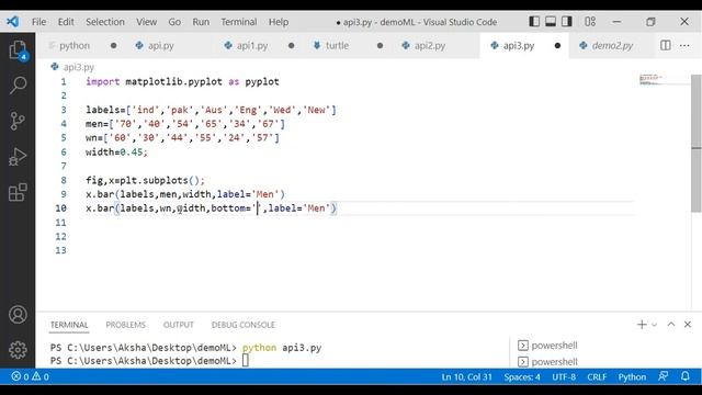 python Data visulization on Graph using matplotlib module смотреть онлайн