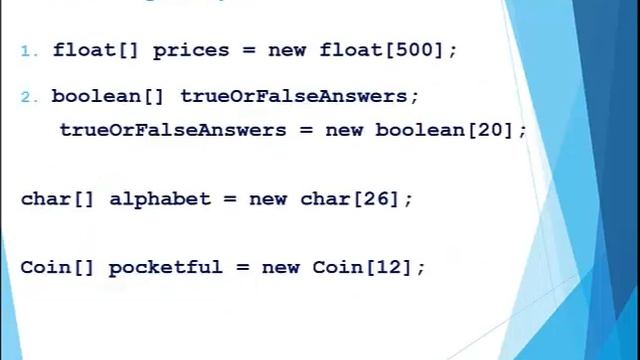CS1OLCh7Sect1 2Part1A Arrays смотреть онлайн