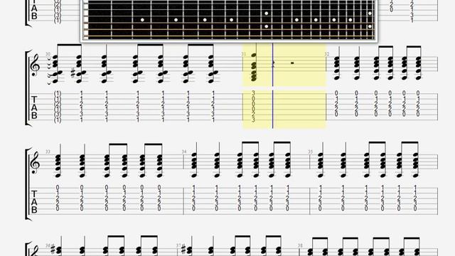 Beatles The Glass Onion GUITAR 2 TABLATURE смотреть онлайн