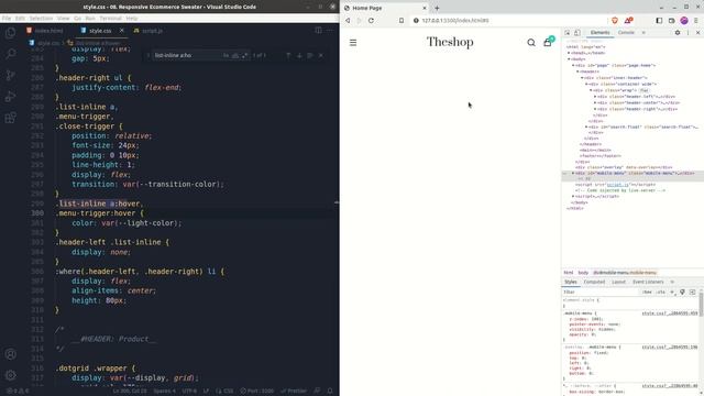 Build Ecommerce Website HTML CSS Javascript from Scratch Full Responsive - Part 01