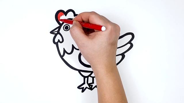 Рисование Птица для детей | Bolalar uchun qush chizish | Bird for drawing with a children's song смотреть онлайн