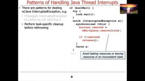 Managing the Java Thread Lifecycle: Patterns of Handling Thread Interrupts