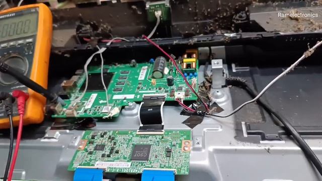 how to LED TV display repair / black skin problems pictures // MI 43 inch LED TV