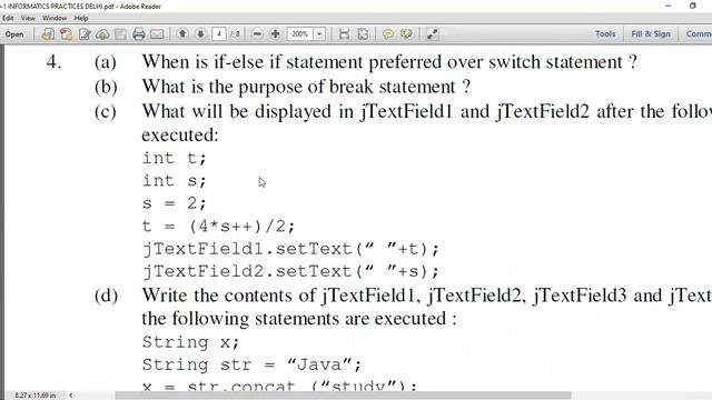 Grade XII Information Technology (Code 802) Unit 3 Java Programming Part 7 смотреть онлайн