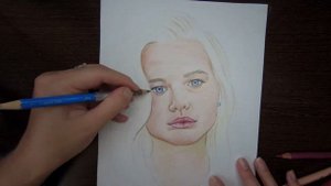 Рисуем портрет цветными карандашами