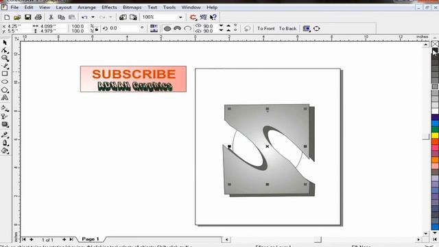 CorelDraw 9 3D Logo Design - Vector Logo Design - ADNAN Graphics